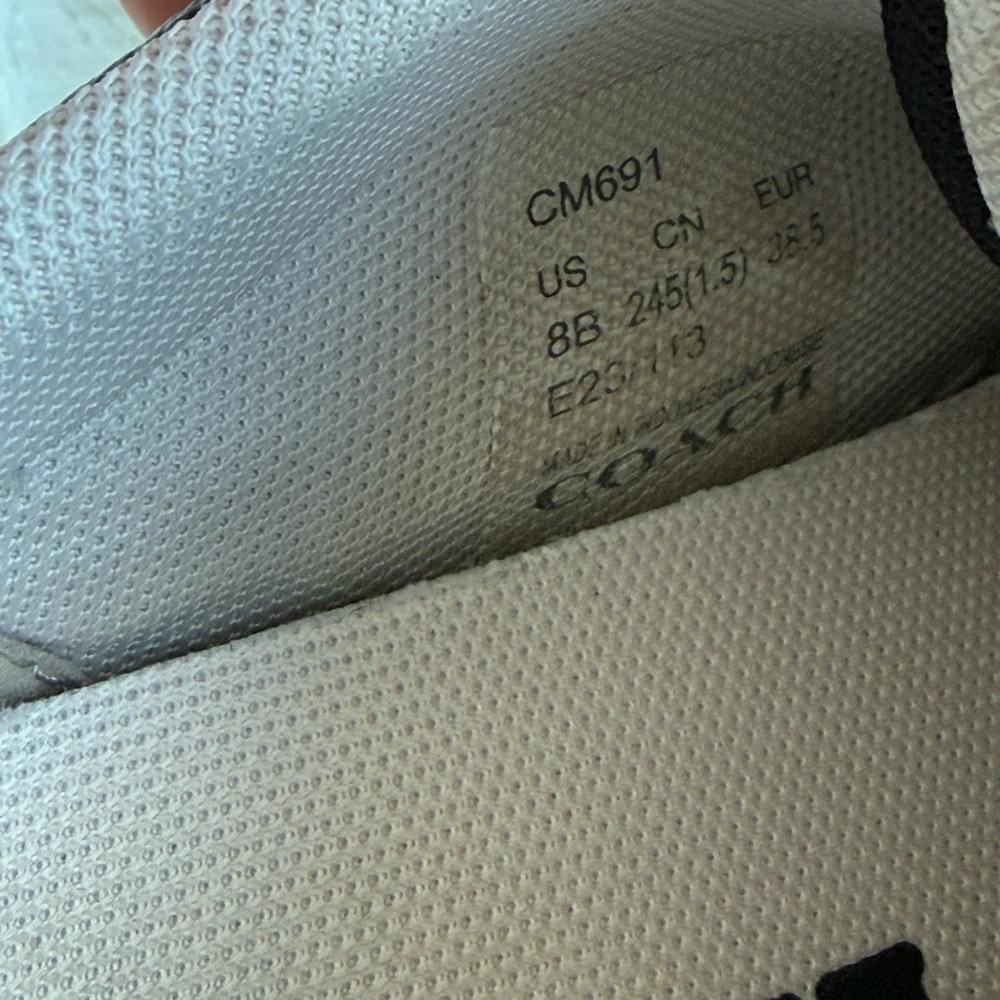 COACH‎ Clip Court Low Top Sneaker BLACK SIZE 8B - Picture 10 of 11